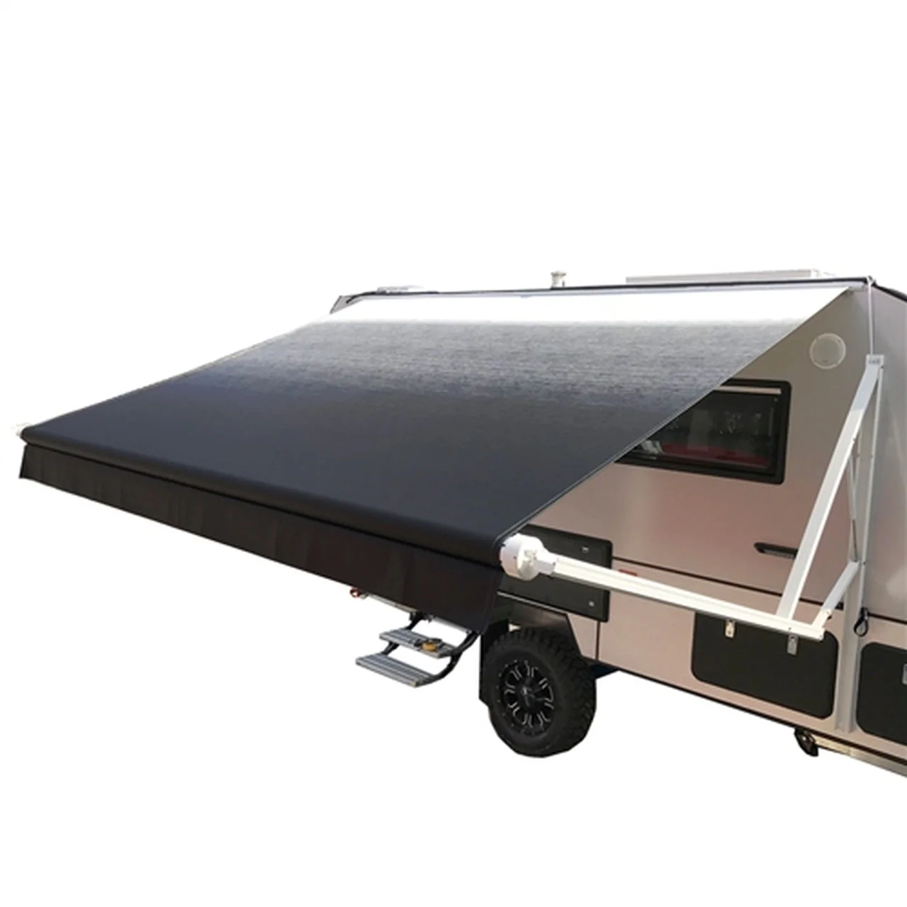 Aleko Motorized Retractable RV Awning - 16 x 8 Feet - White/Black Fade - Image 7