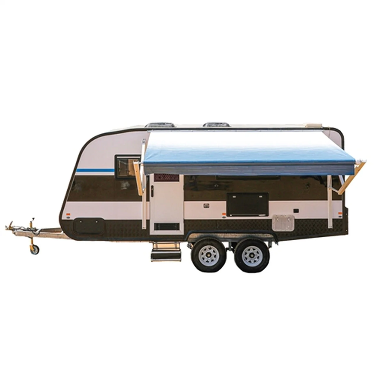 Aleko Motorized Retractable RV Awning - 21 x 8 Feet - Blue Fade