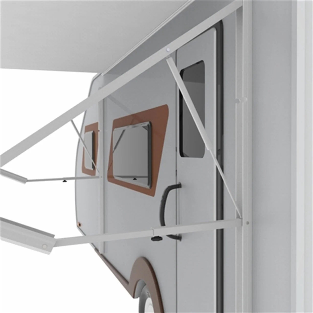 Aleko Motorized Retractable RV Awning - 8 x 8 Feet - Burgundy Fade - Image 8