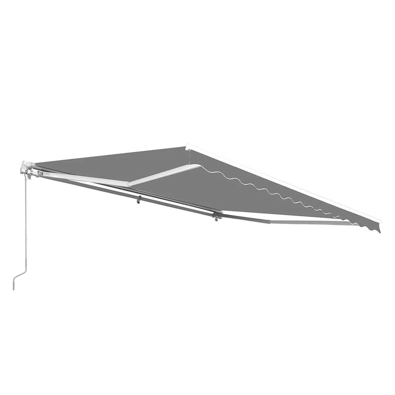 Aleko Motorized Retractable White Frame Patio Awning 12 x 10 Feet - Gray - Image 3