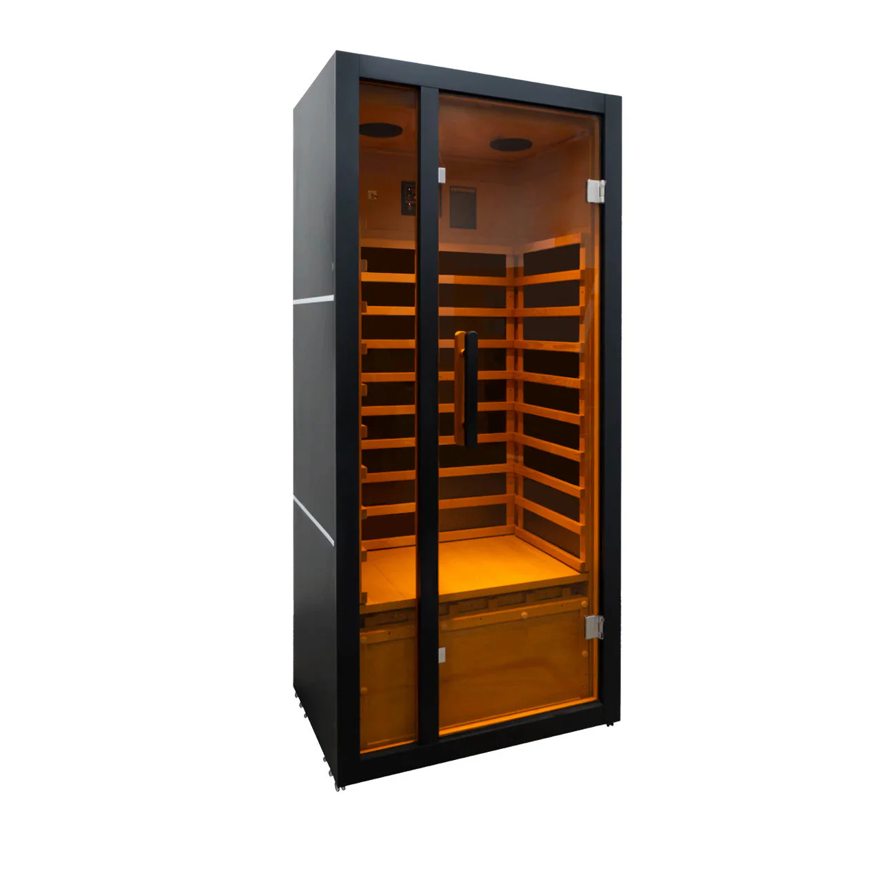 Aleko Oasis Hemlock Infrared Sauna - 1 Person - SIR1OASBLK-AP