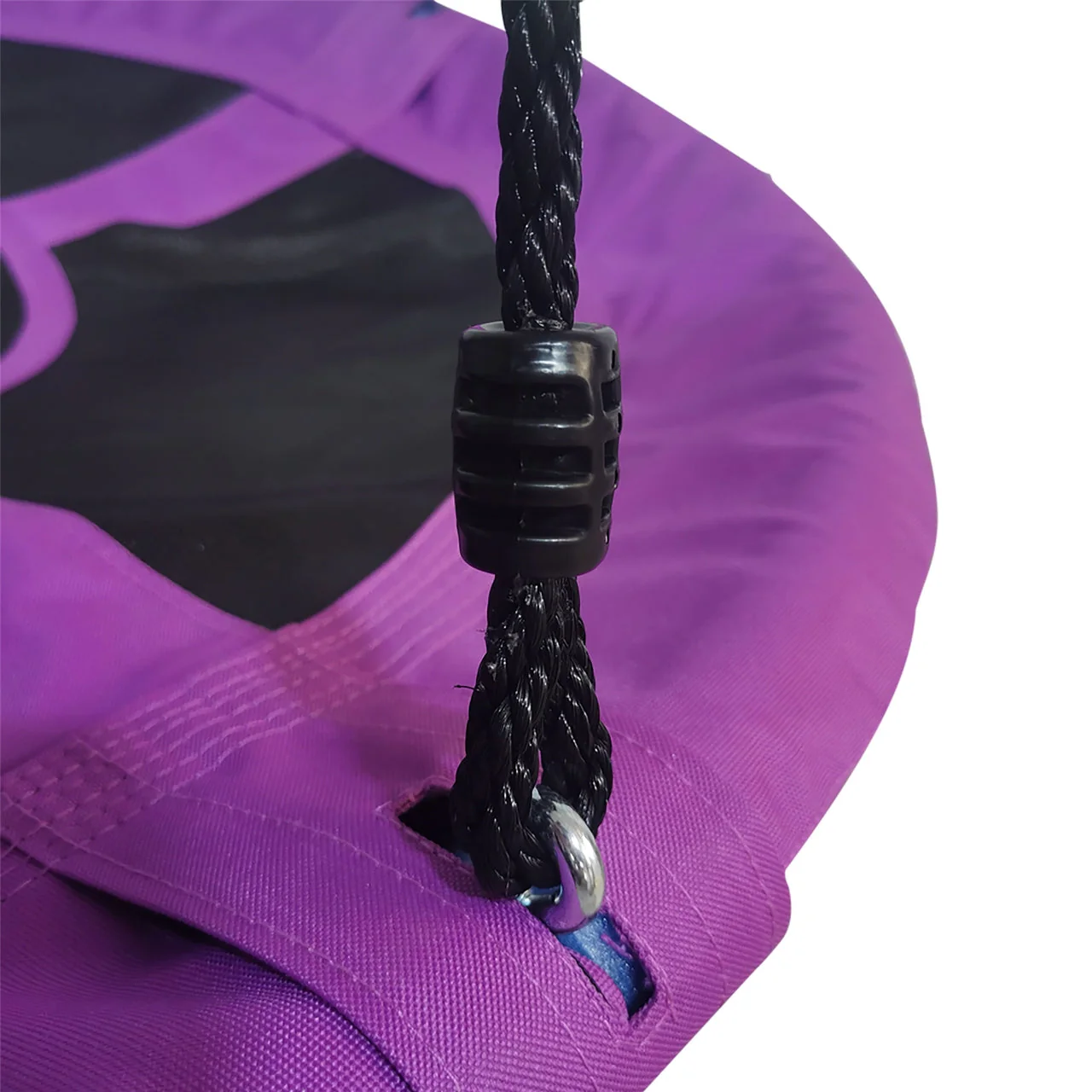 Aleko Outdoor furniture Outdoor Saucer Platform Swing with Adjustable Hanging Ropes - 40 Inches - Purple-1643109275 - Image 3