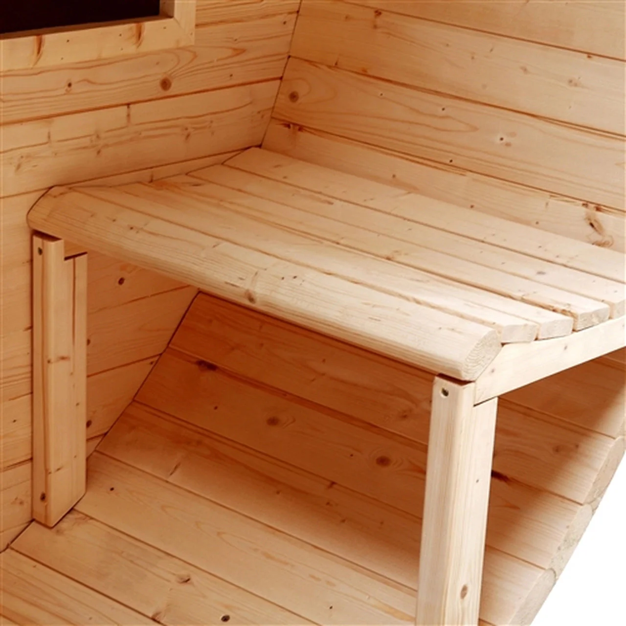 Aleko Outdoor or Indoor Western Red Cedar Wet Dry Barrel Sauna - Front Porch Canopy - 9 kW ETL Certified Heater - 8 Person - Image 5