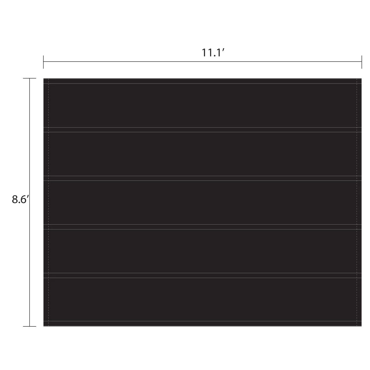 Aleko Pergola Canopy Fabric Replacement – 13 x 10 ft. - Black - Image 2