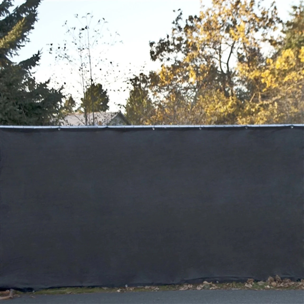 Aleko Privacy Fence Screens Privacy Mesh Fabric Screen Fence with Grommets - 6 x 150 Feet - Black - Image 13