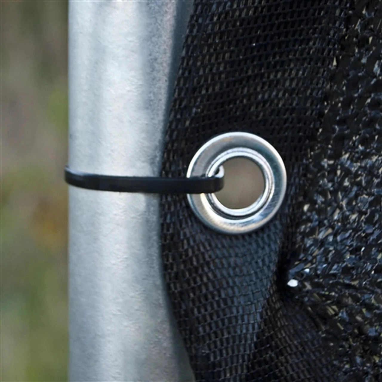 Aleko Privacy Fence Screens Privacy Mesh Fabric Screen Fence with Grommets - 6 x 150 Feet - Black - Image 6