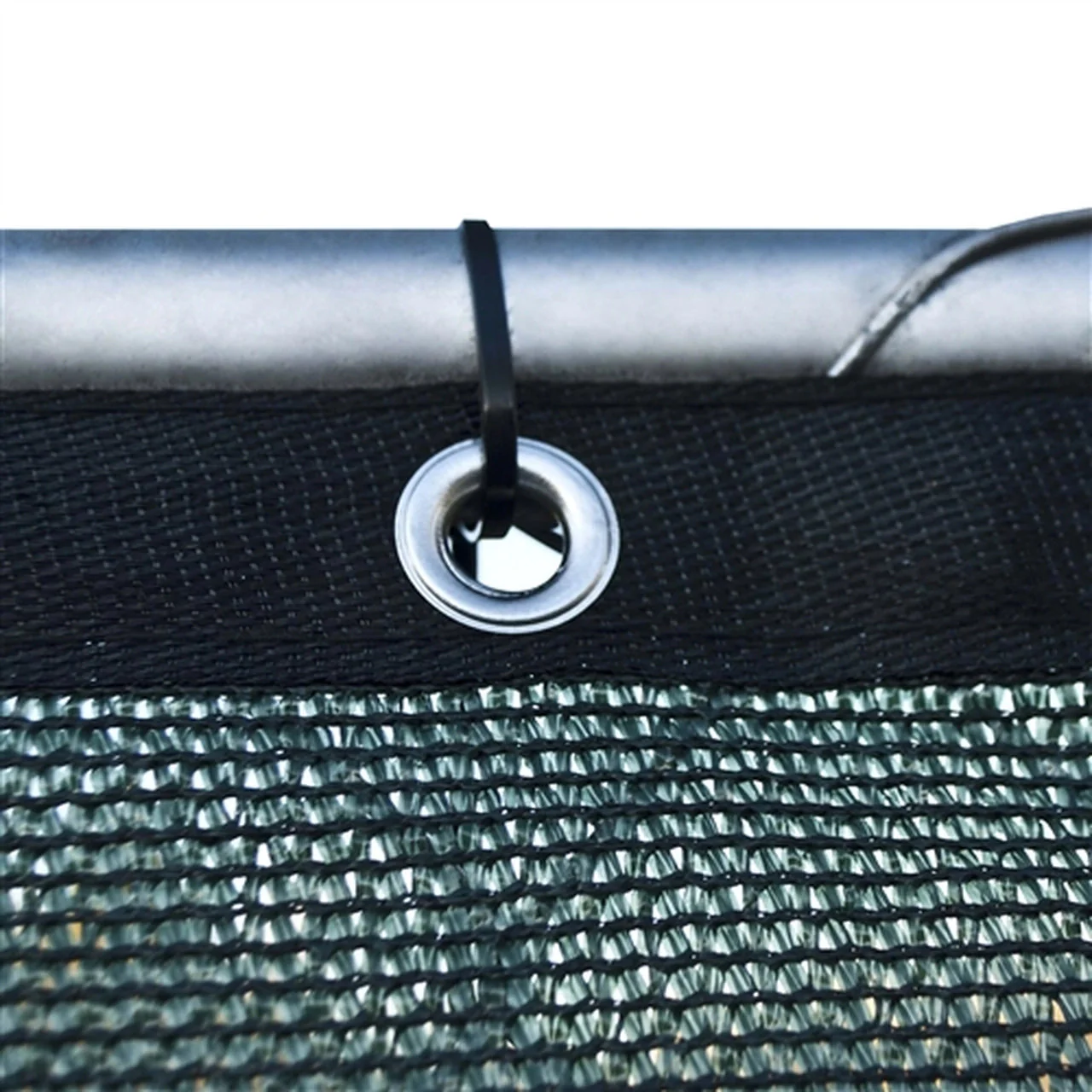Aleko Privacy Fence Screens Privacy Mesh Fabric Screen Fence with Grommets - 6 x 150 Feet - Dark Green - Image 7