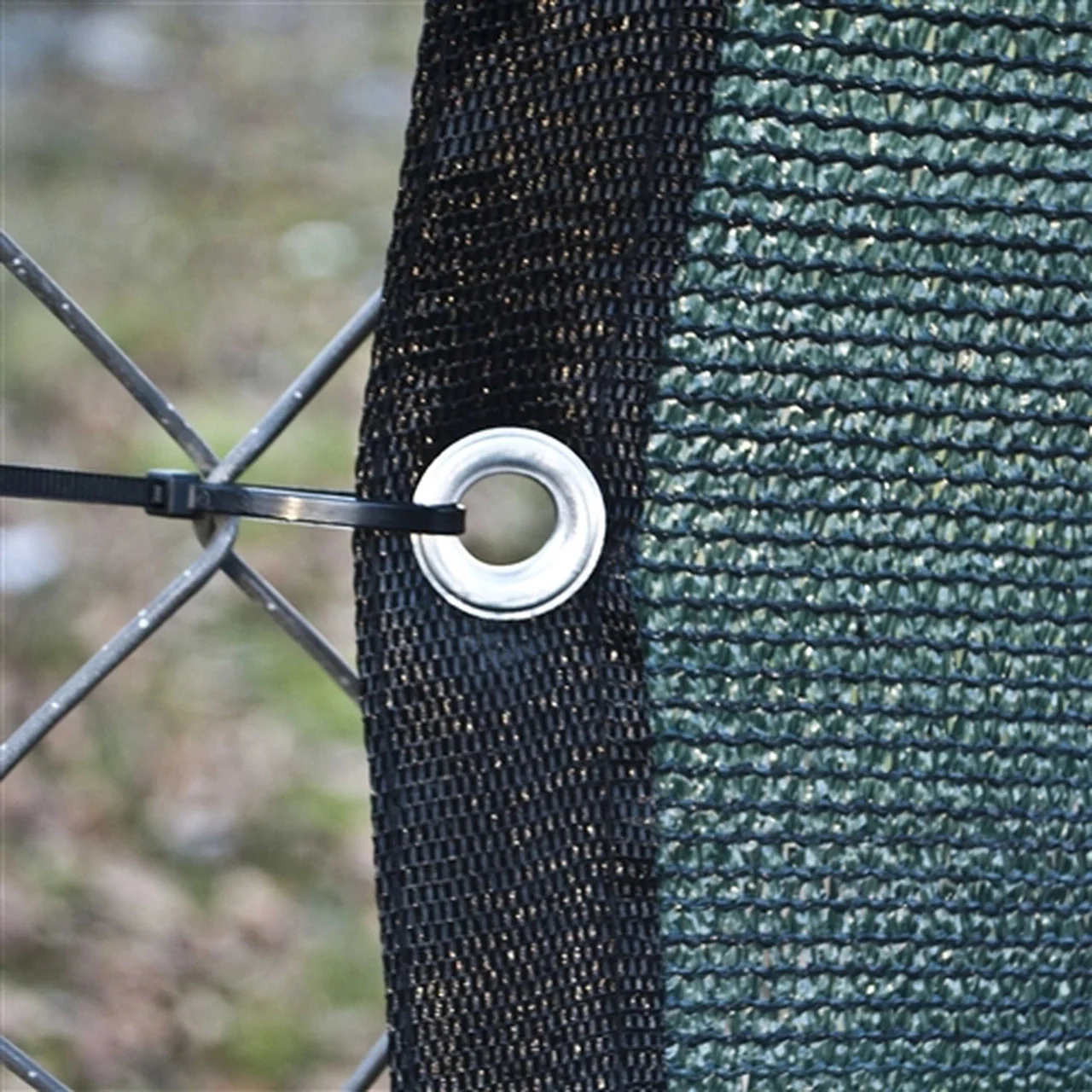 Aleko Privacy Fence Screens Privacy Mesh Fabric Screen Fence with Grommets - 6 x 150 Feet - Dark Green - Image 9