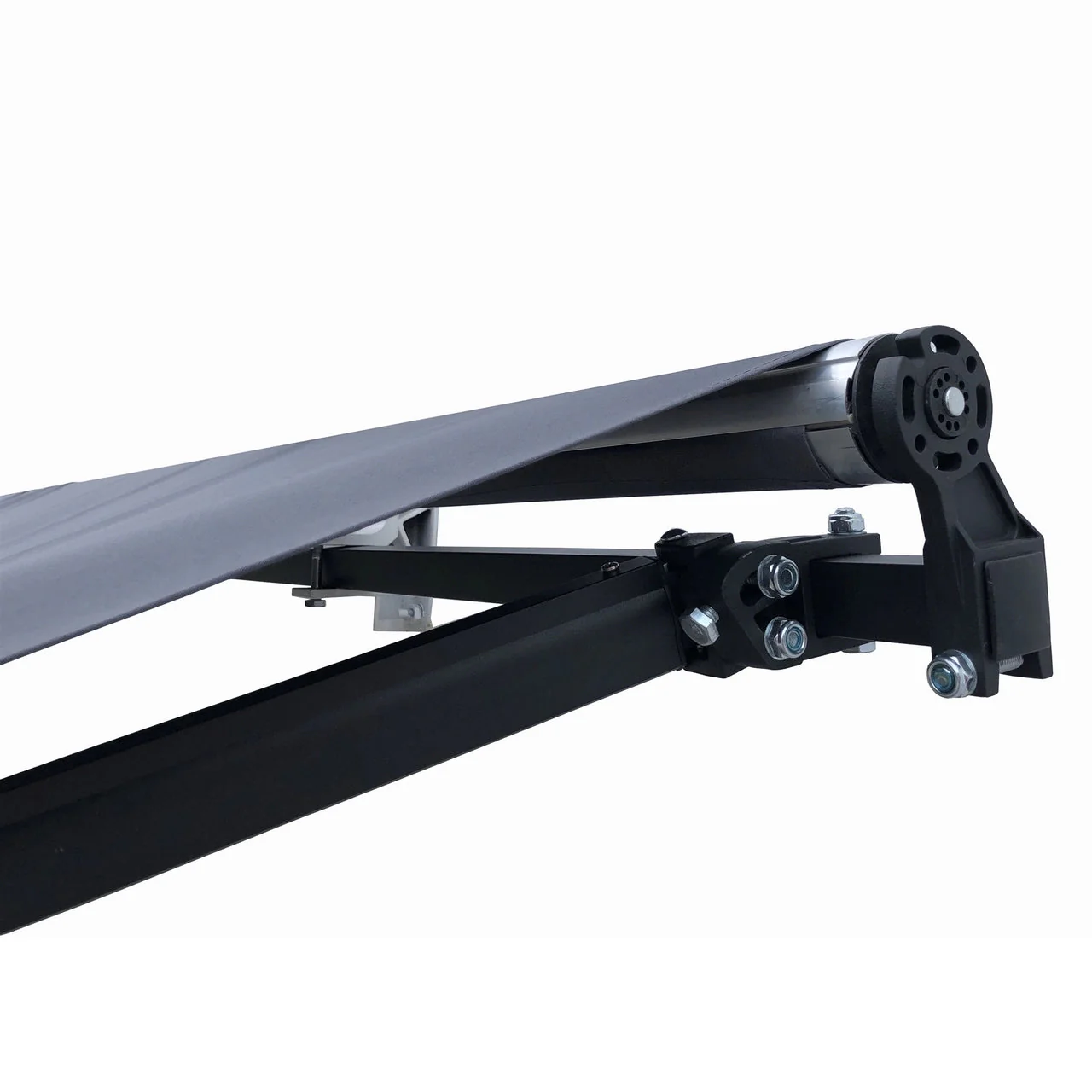 Aleko Retractable Black Frame Patio Awning 10 x 8 Feet - Gray - Image 8