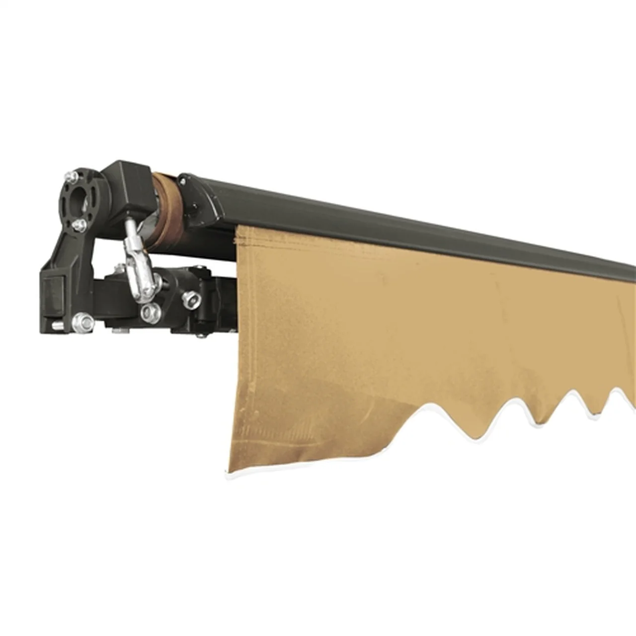 Aleko Retractable Black Frame Patio Awning 10 x 8 Feet - Sand - Image 3