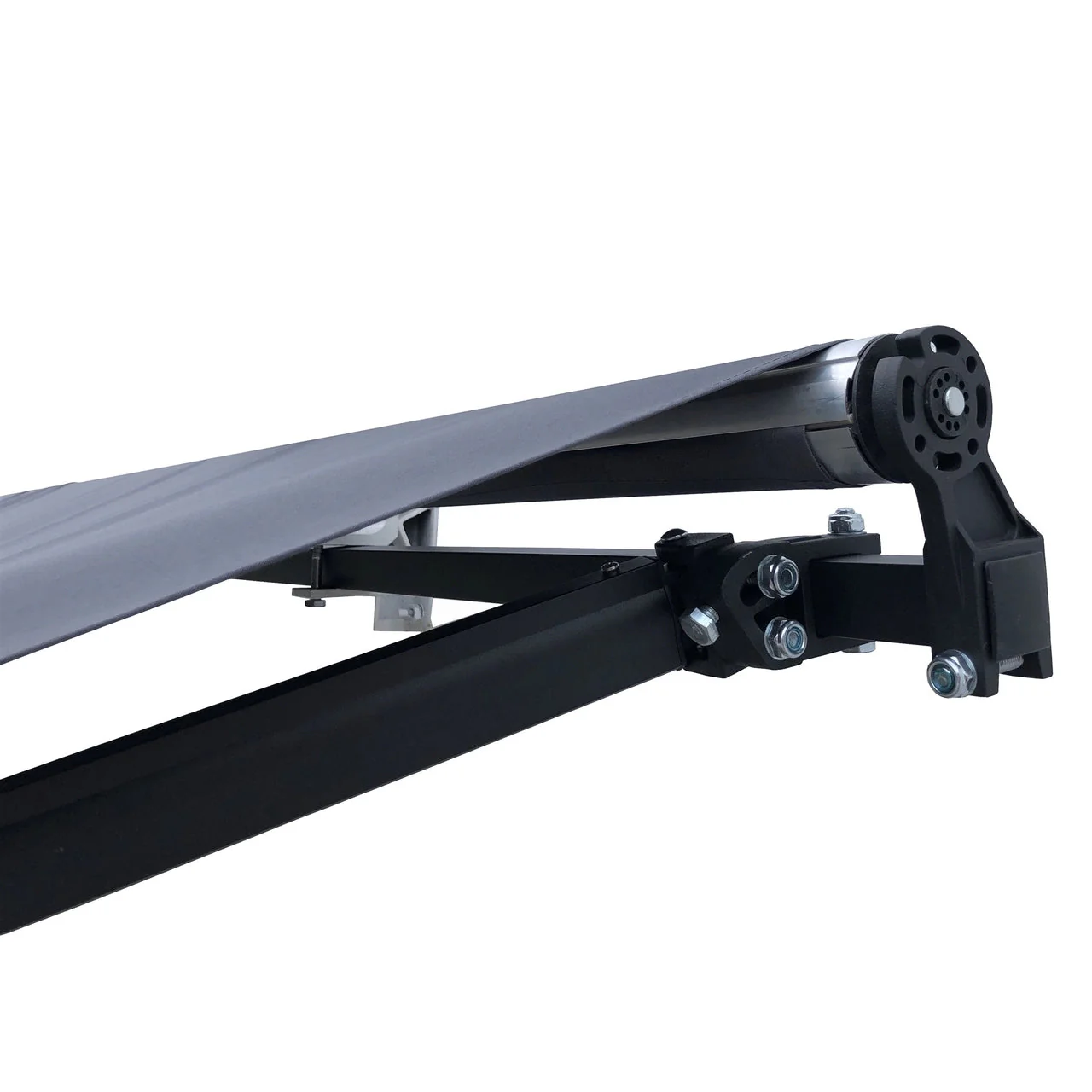 Aleko Retractable Black Frame Patio Awning 12 x 10 Feet - Gray - Image 6