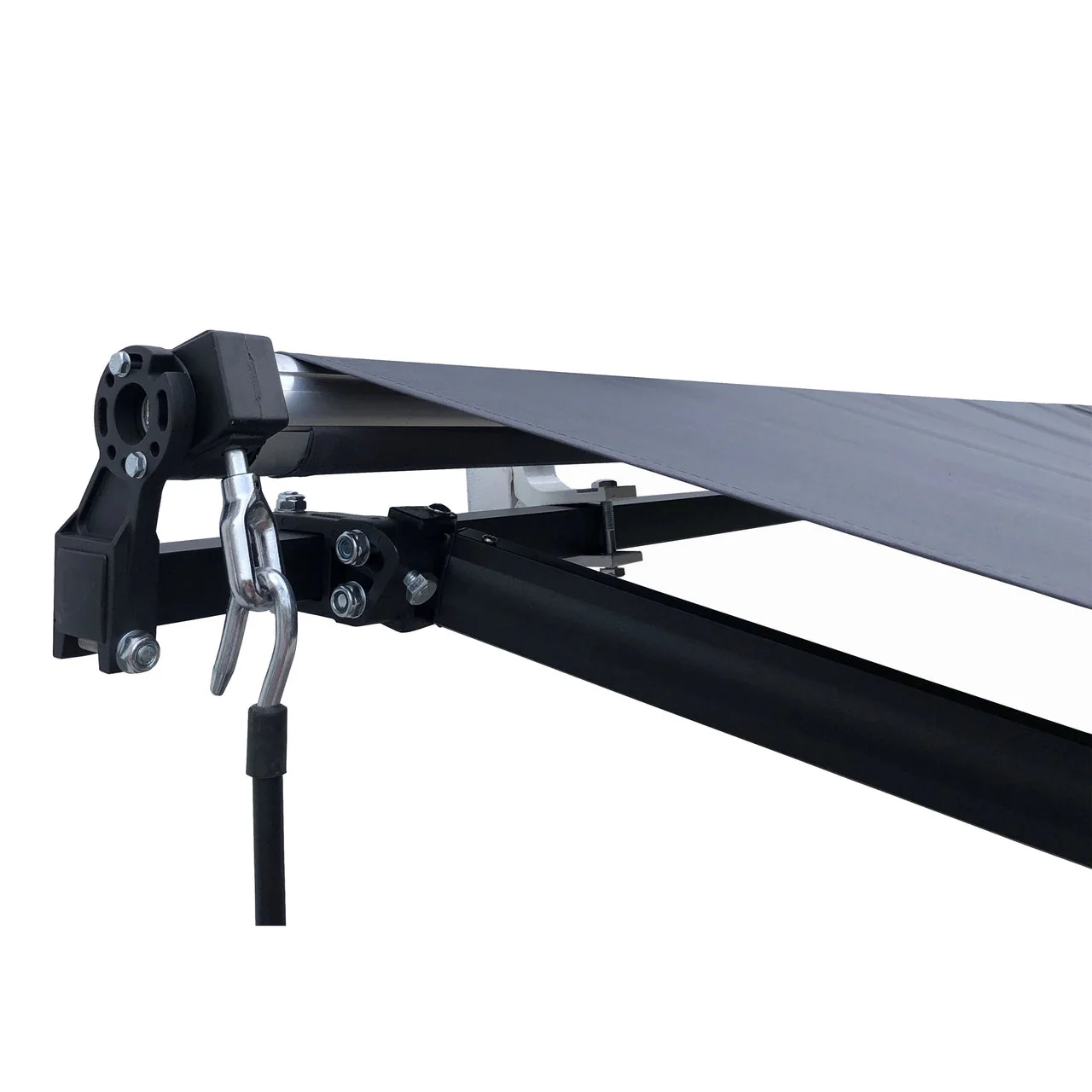 Aleko Retractable Black Frame Patio Awning 12 x 10 Feet - Gray - Image 7