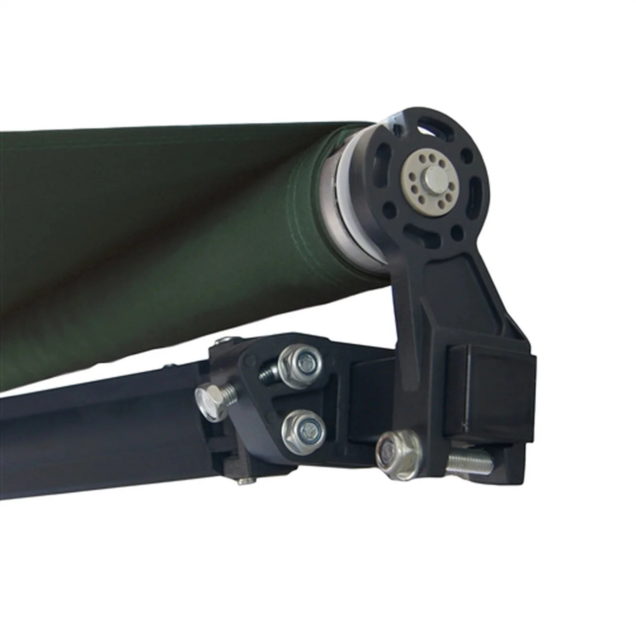 Aleko Retractable Black Frame Patio Awning 12 x 10 Feet - Green - Image 5