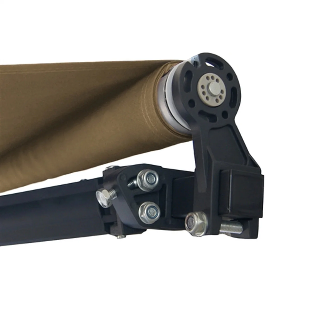 Aleko Retractable Black Frame Patio Awning 12 x 10 Feet - Sand - Image 5