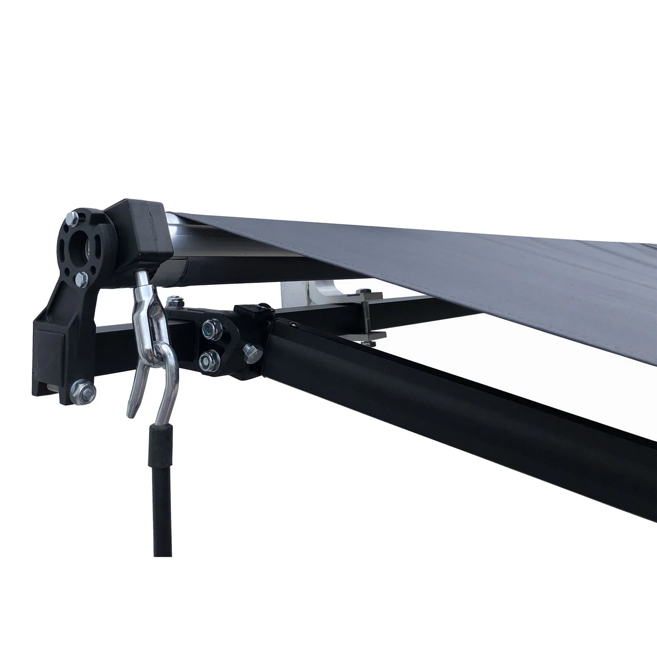 Aleko Retractable Black Frame Patio Awning 13 x 10 Feet - Gray - Image 4