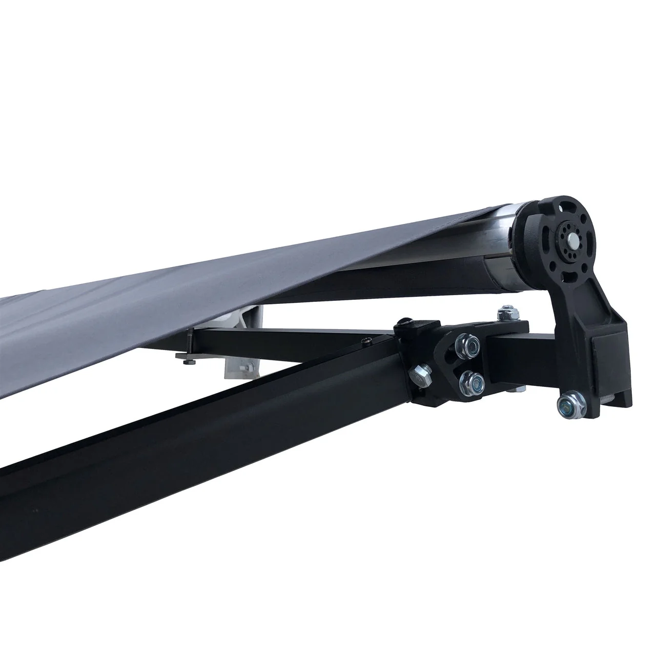 Aleko Retractable Black Frame Patio Awning 13 x 10 Feet - Gray - Image 5