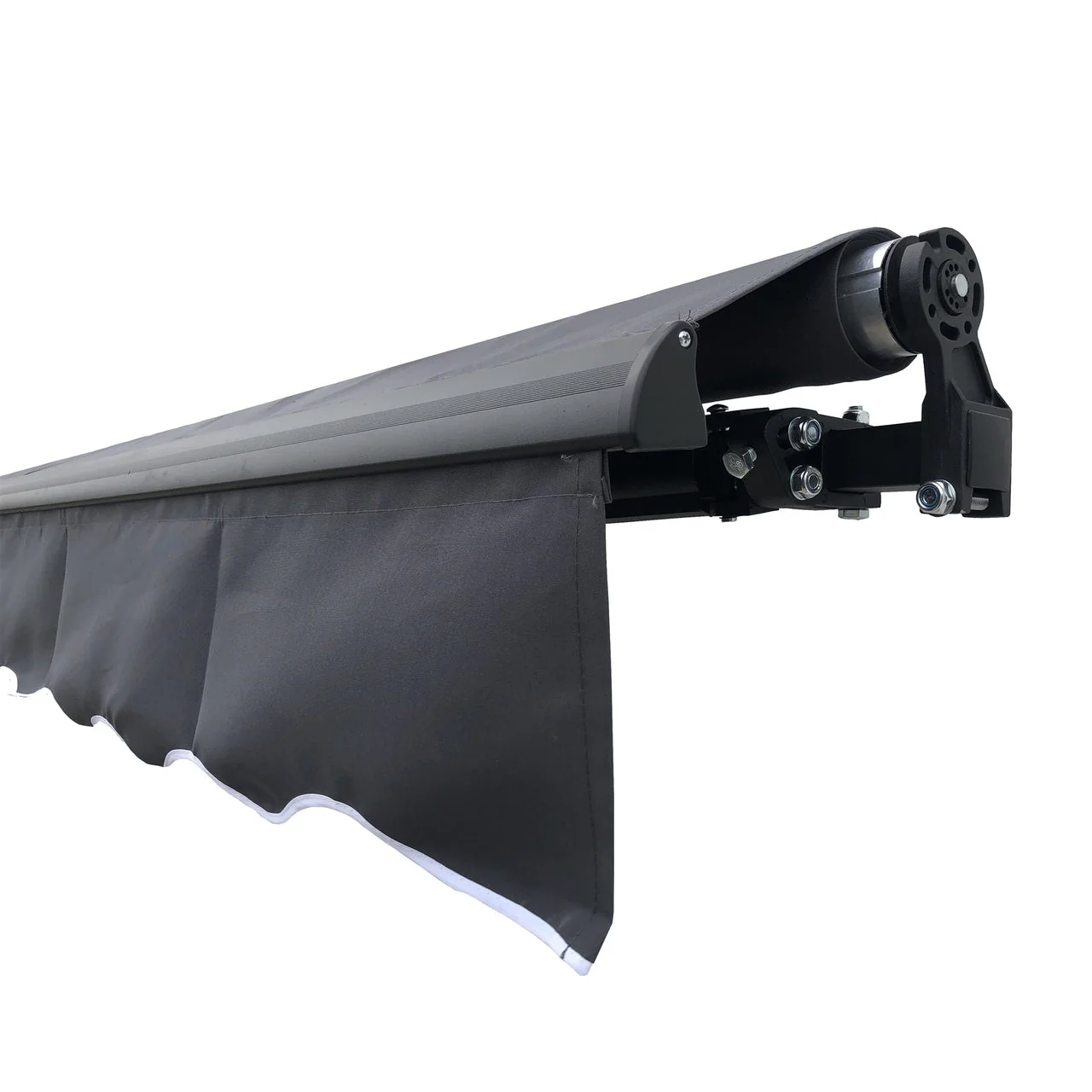 Aleko Retractable Black Frame Patio Awning 13 x 10 Feet - Gray - Image 6