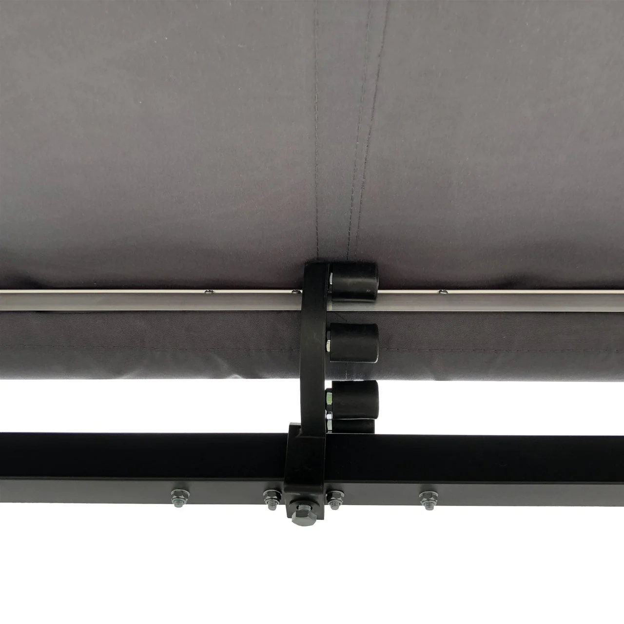 Aleko Retractable Black Frame Patio Awning 13 x 10 Feet - Gray - Image 8