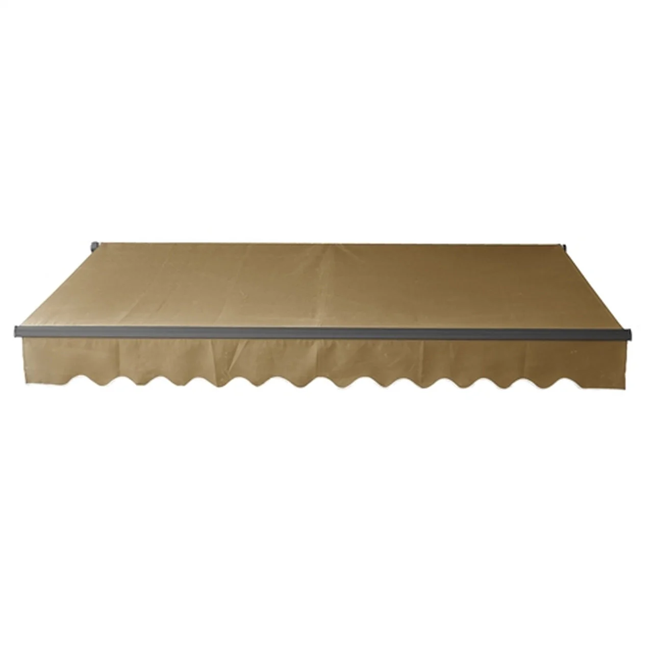 Aleko Retractable Black Frame Patio Awning 13 x 10 Feet - Sand