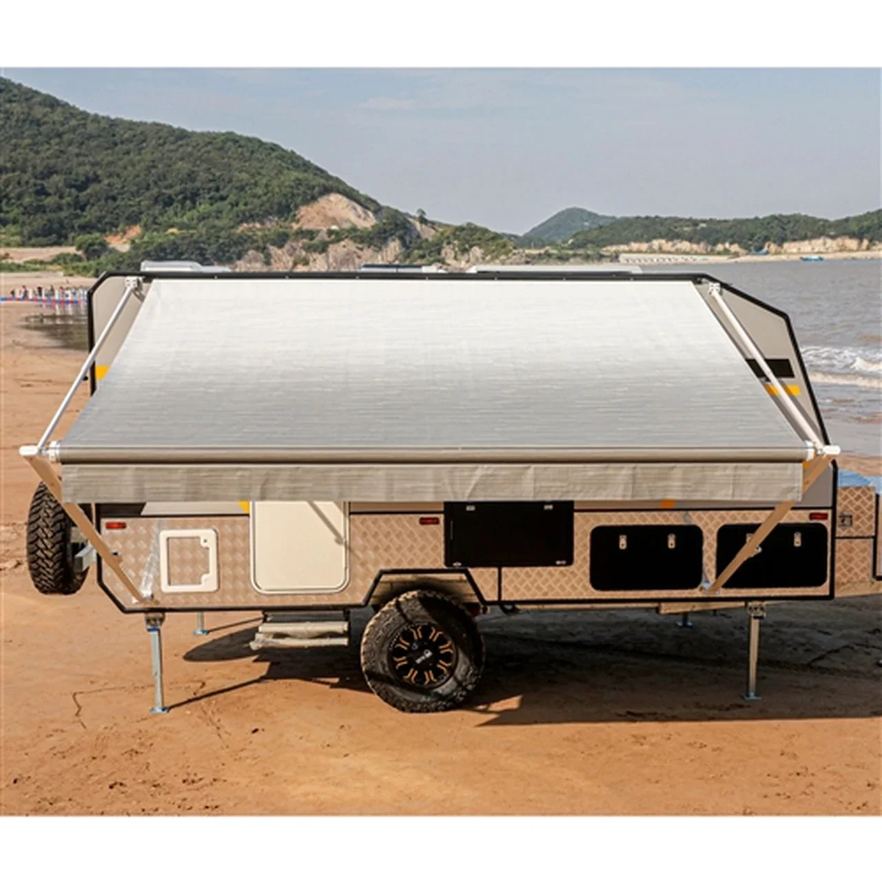 Aleko Retractable RV/Patio Awning - 10 x 8 Feet - Grey - Image 4