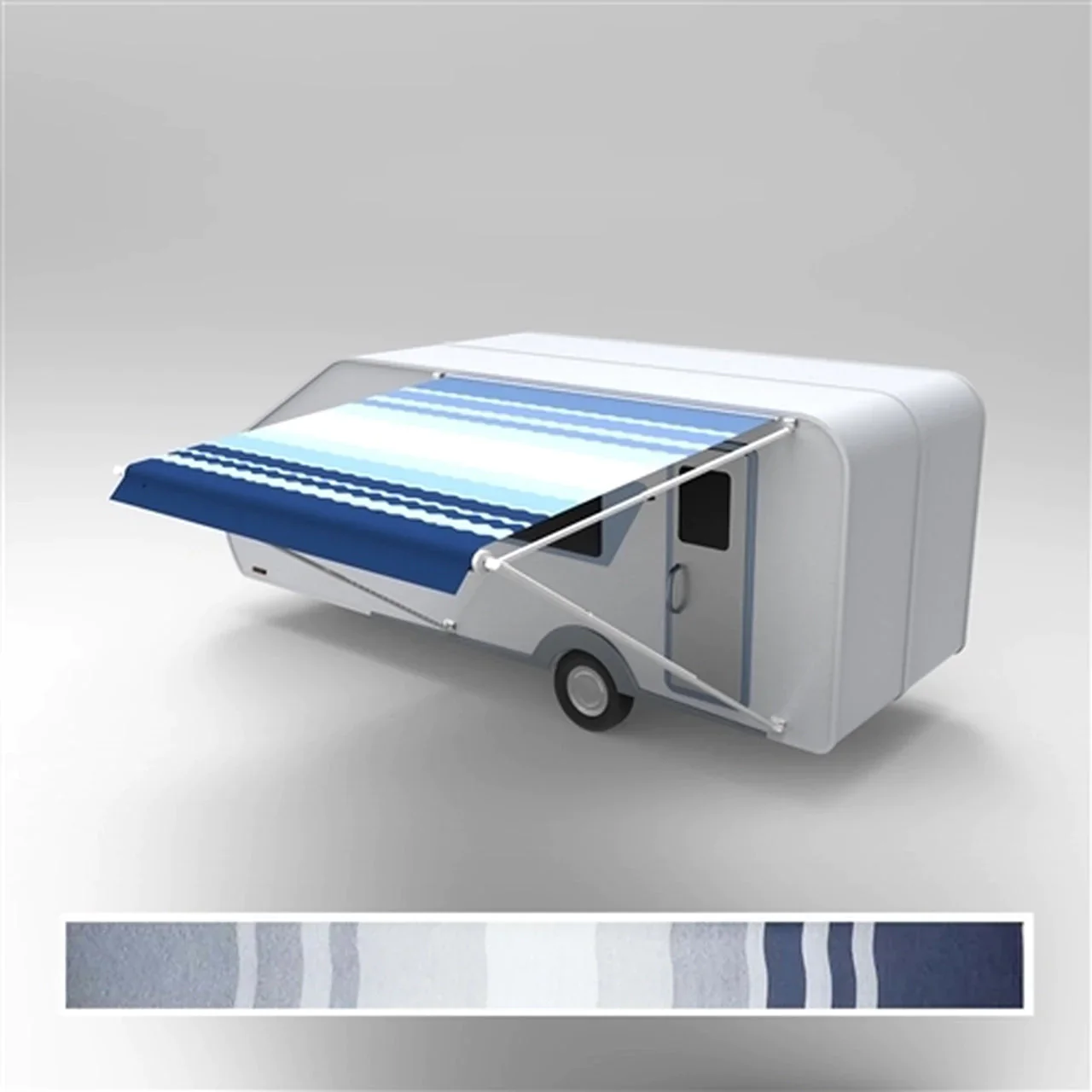 Aleko Retractable RV/Patio Awning - 12 x 8 Feet - Blue Striped - Image 5