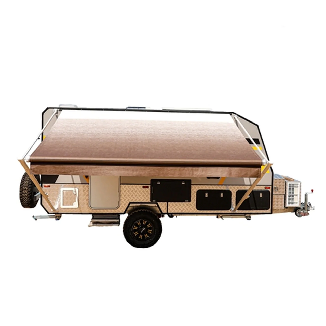 Aleko Retractable RV/Patio Awning - 12 x 8 Feet - Brown Fade
