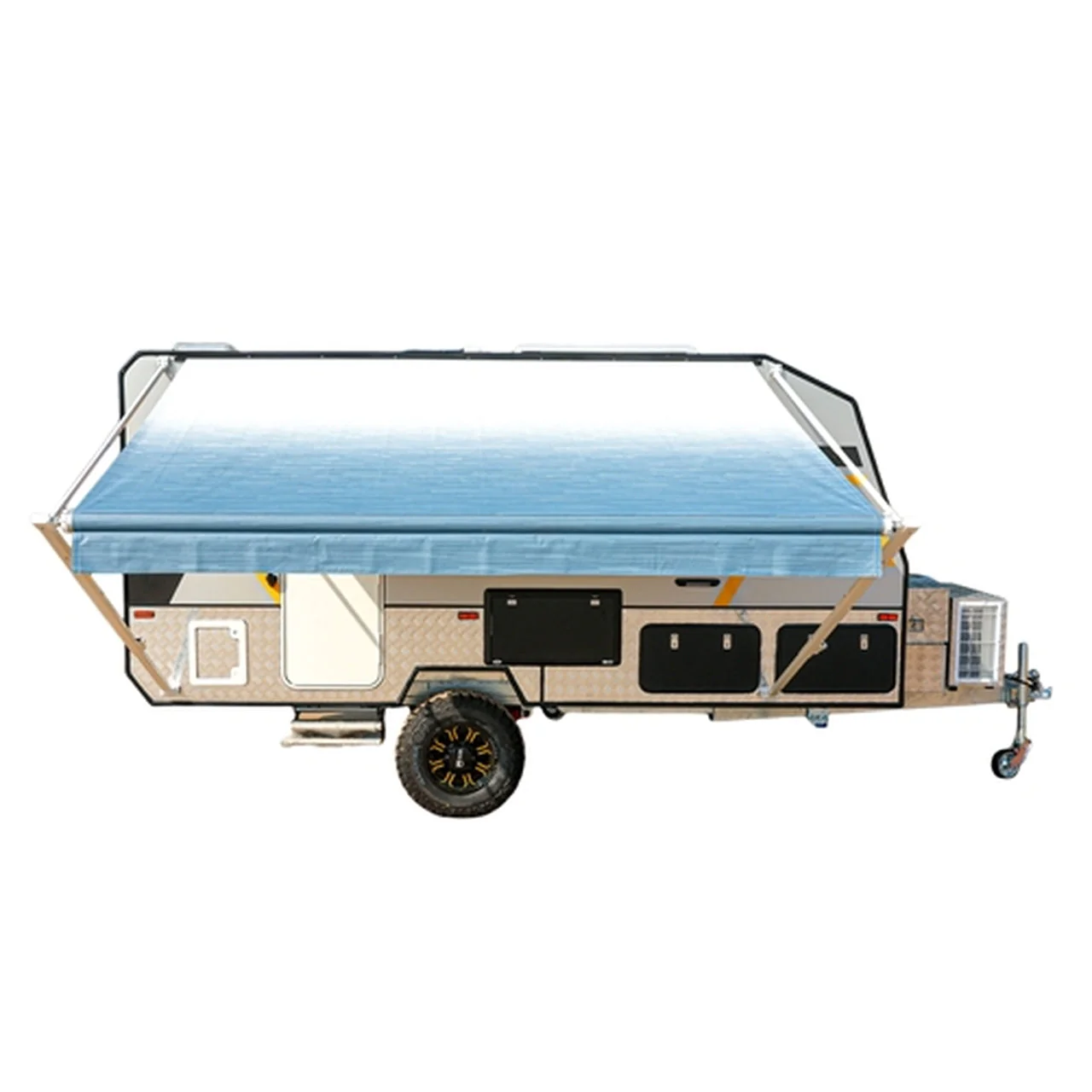 Aleko Retractable RV/Patio Awning - 13 x 8 Feet - Blue Fade