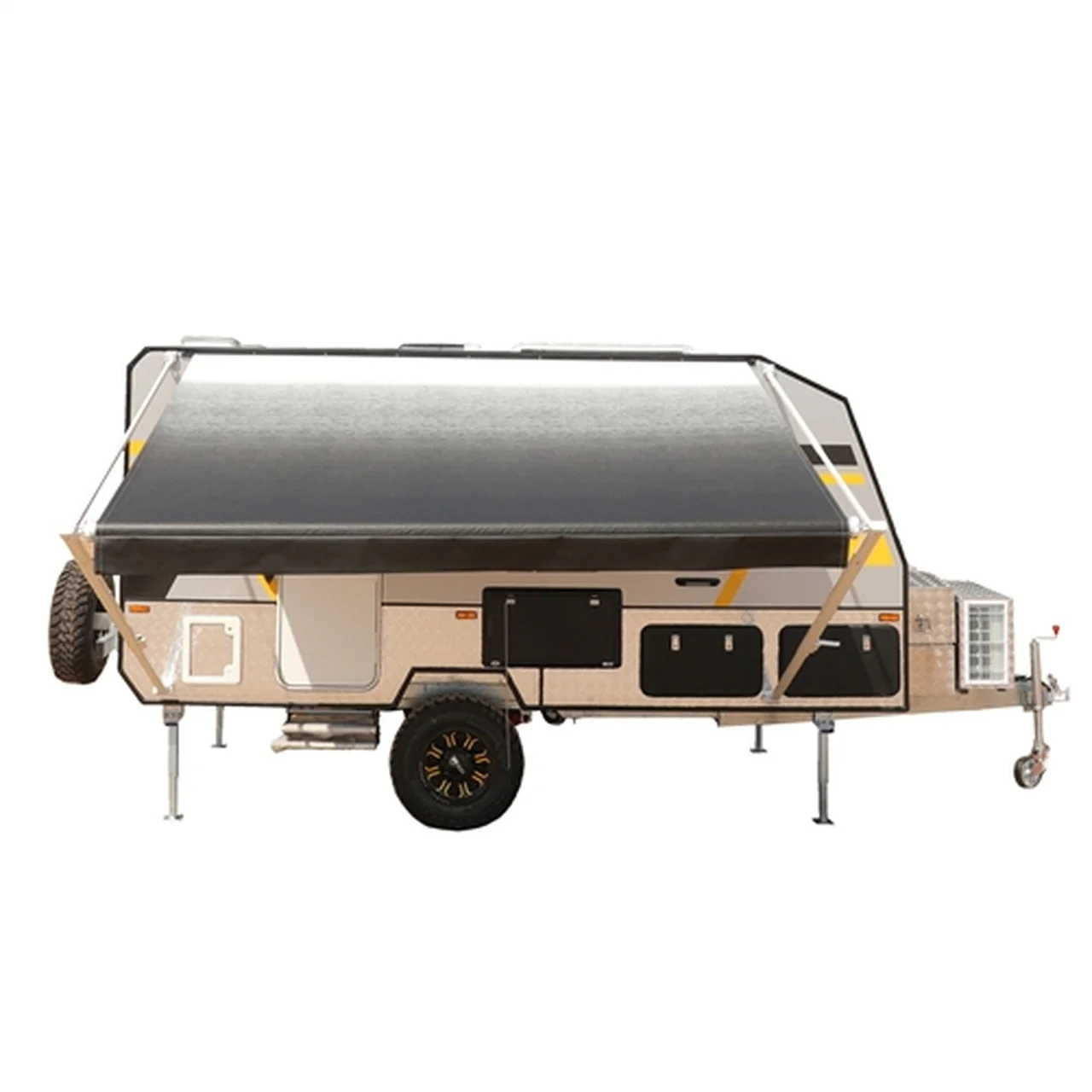 Aleko Retractable RV/Patio Awning - 20 x 8 Feet - White/Black Fade