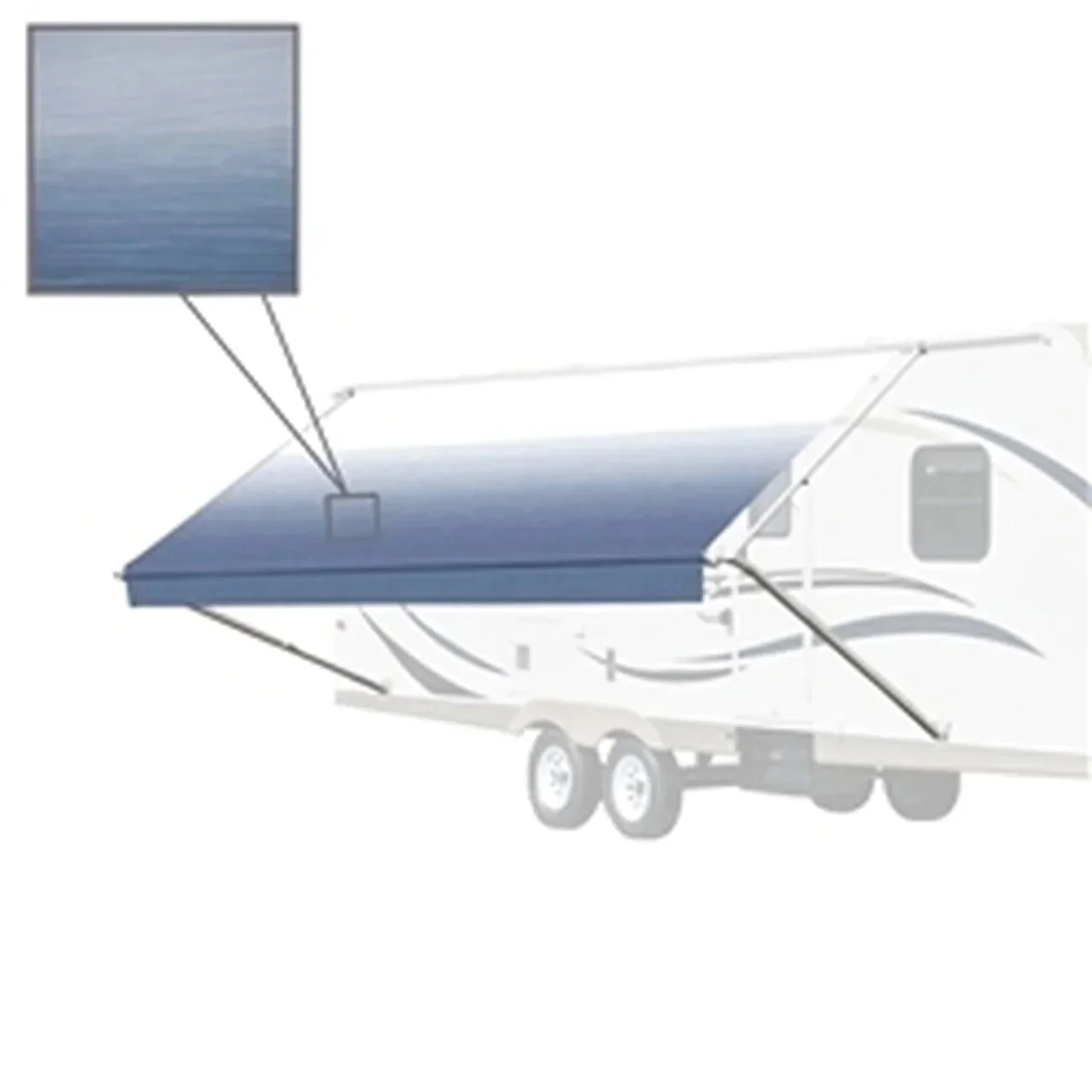 Aleko RV Awning Fabric Replacement - 18 X 8 ft (5.4 x 2.4 m) - Blue