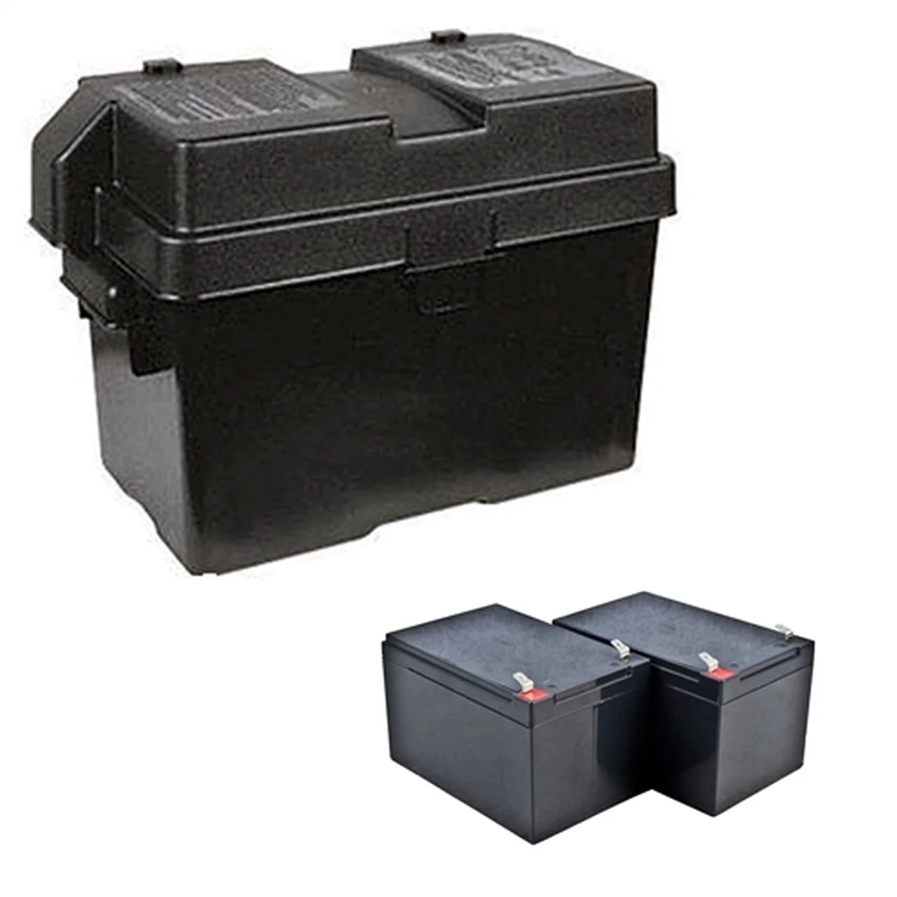 Aleko Set of Battery Box - LM130 for 22AH Batteries and Two 22AH Batteries