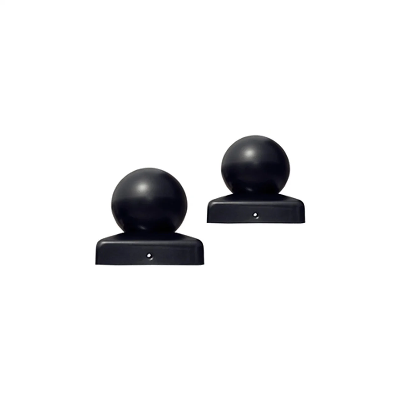 Aleko Small Cap for Driveway Gate Post - 1.7 x 1.7 Inches - Black - Lot of 2