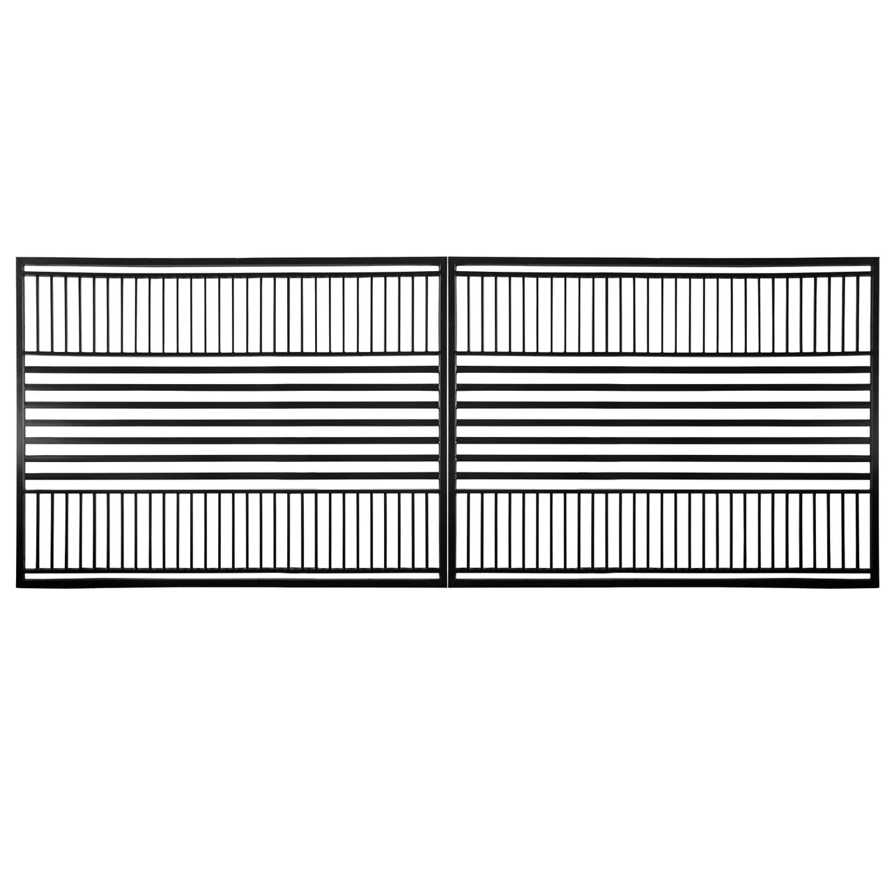 Aleko Steel Dual Swing Driveway Gate - Barcelona Style - 16 x 6 Feet - Image 2
