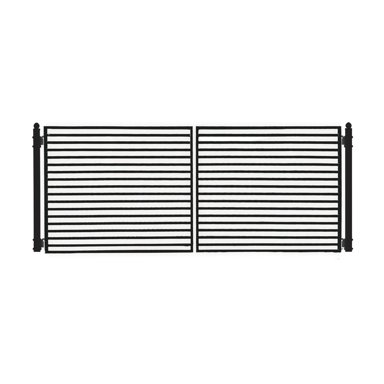 Aleko Steel Dual Swing Driveway Gate - MILAN Style - 12 x 6 Feet