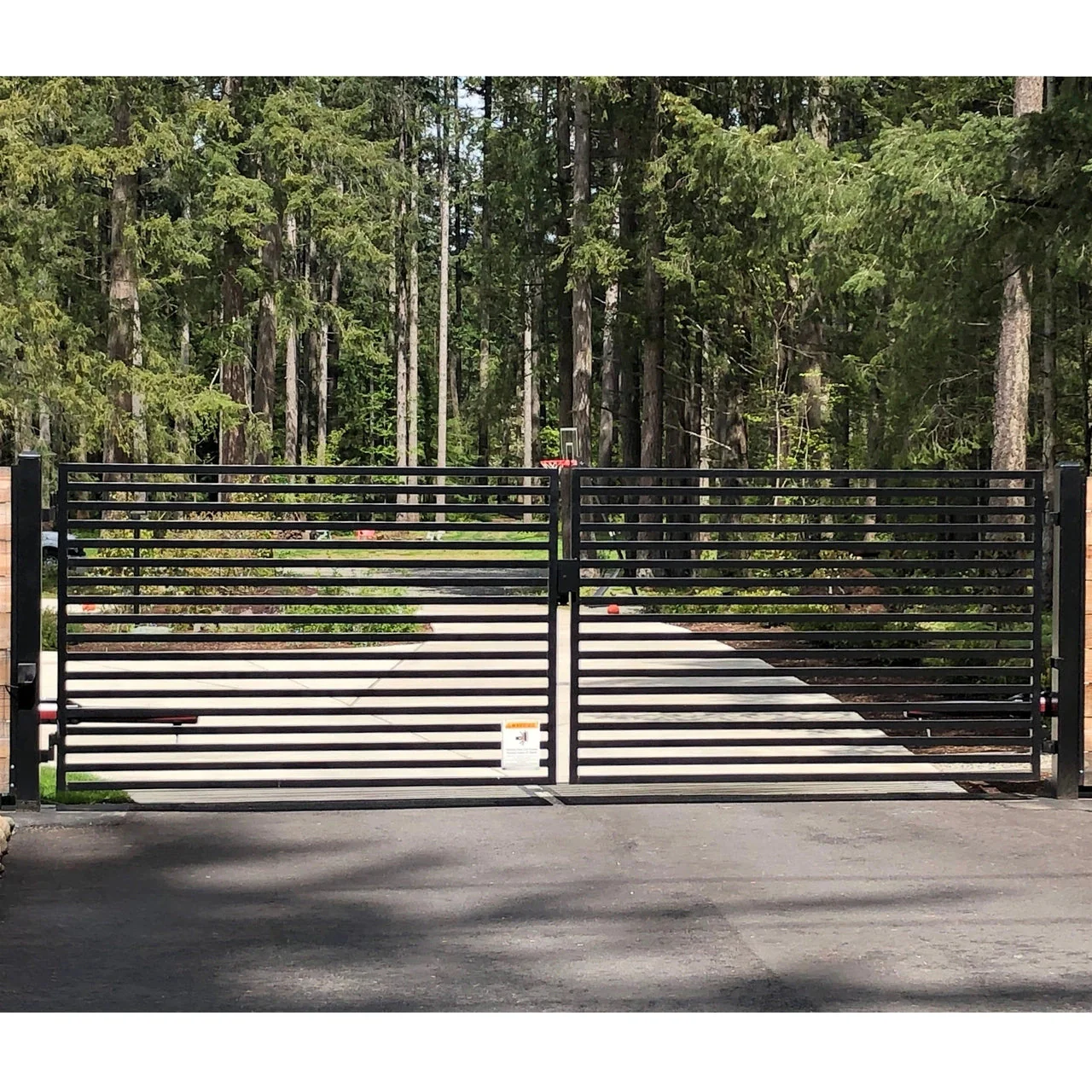 Aleko Steel Dual Swing Driveway Gate - MILAN Style - 12 x 6 Feet - Image 5