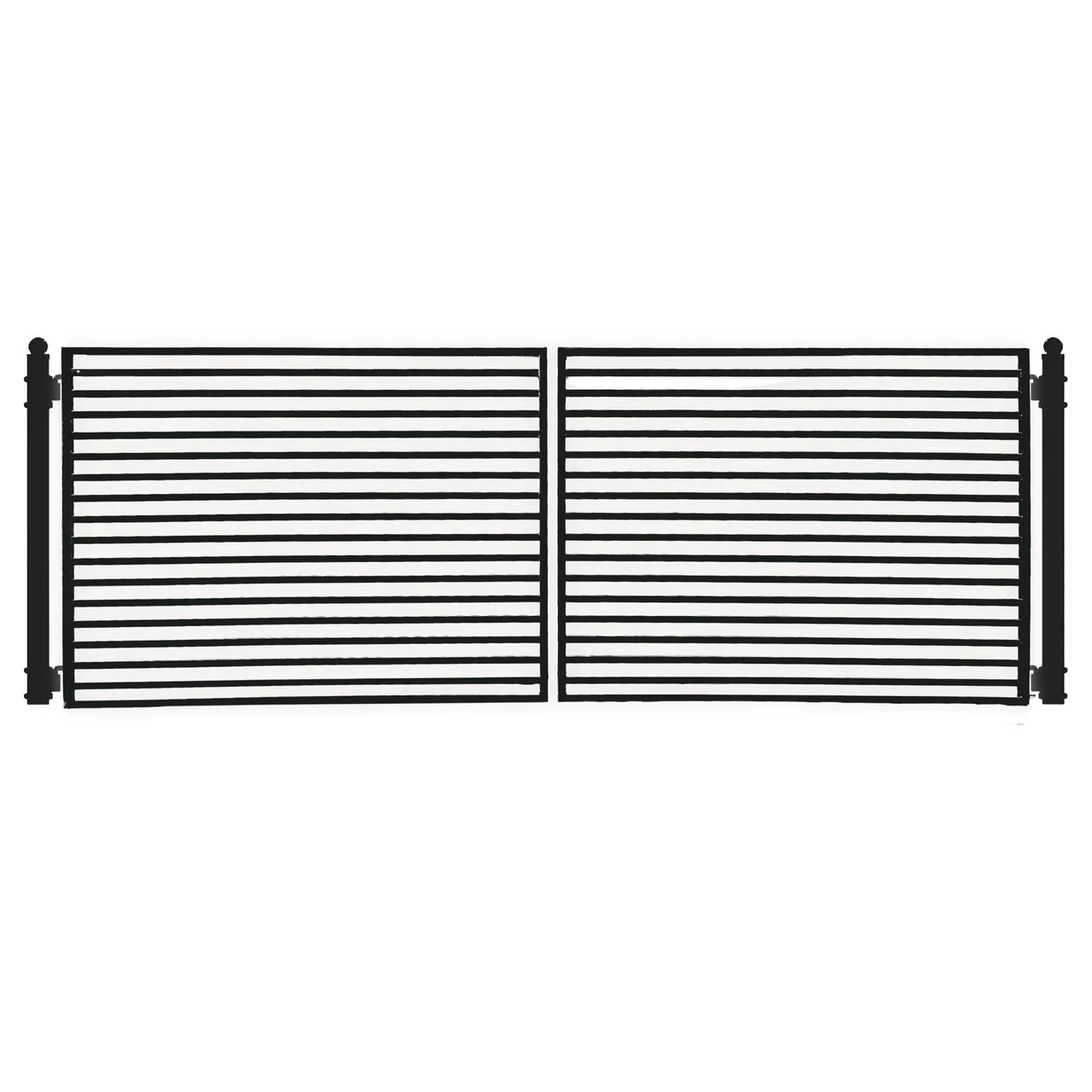Aleko Steel Dual Swing Driveway Gate - MILAN Style - 18 x 6 Feet