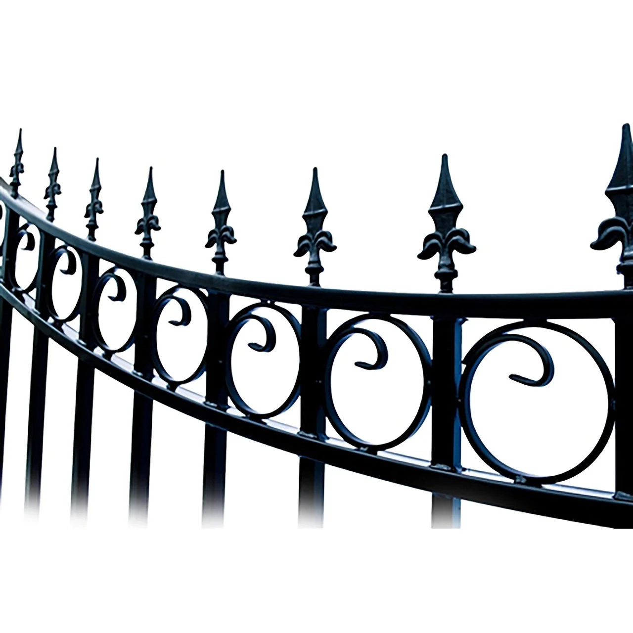 Aleko Steel Dual Swing Driveway Gate - MOSCOW Style - 12 ft with Pedestrian Gate - 5 ft - Image 3