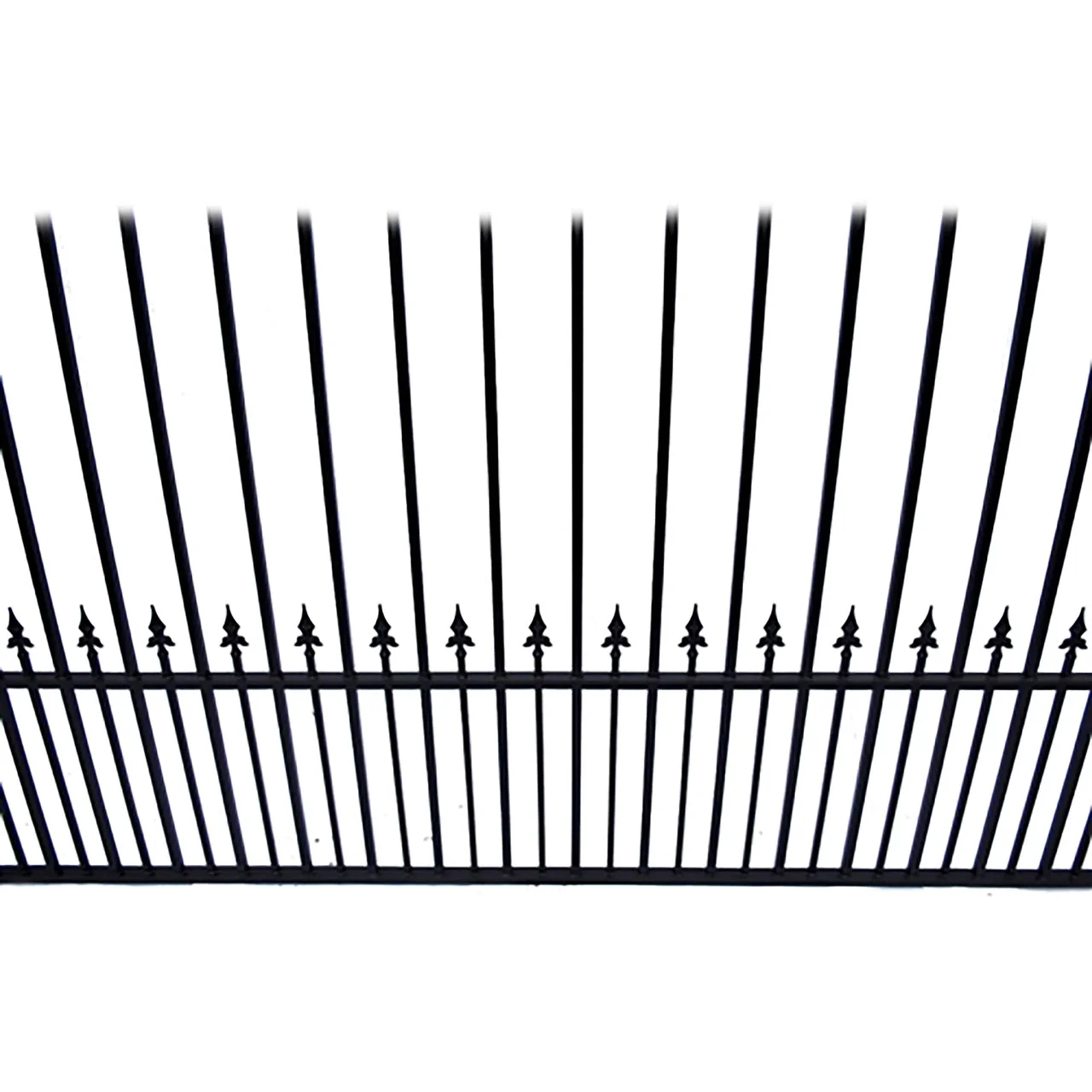 Aleko Steel Dual Swing Driveway Gate - MUNICH Style - 14 ft with Pedestrian Gate - 5 ft - Image 3