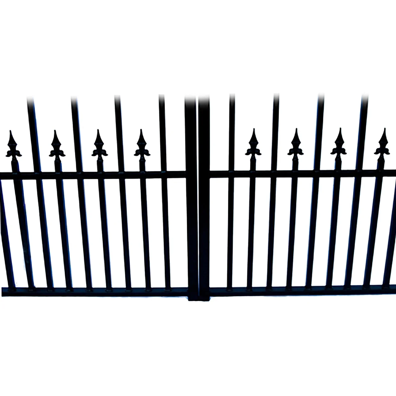 Aleko Steel Dual Swing Driveway Gate - MUNICH Style - 14 ft with Pedestrian Gate - 5 ft - Image 4