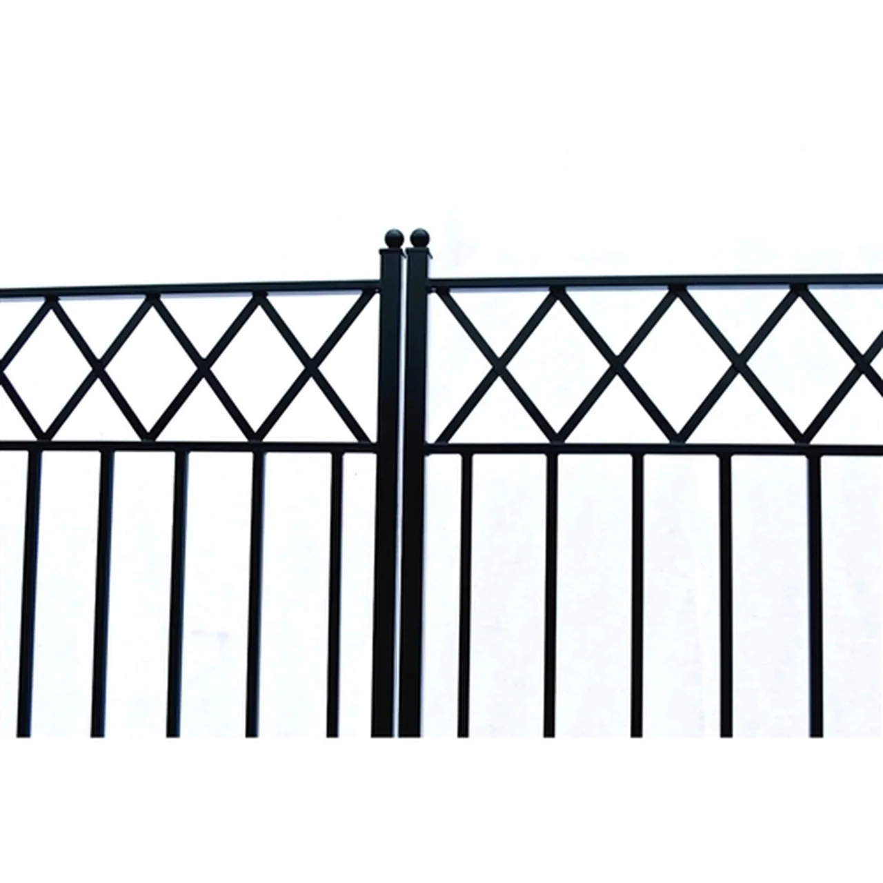 Aleko Steel Dual Swing Driveway Gate - STOCKHOLM Style - 18 x 6 Feet - Image 2