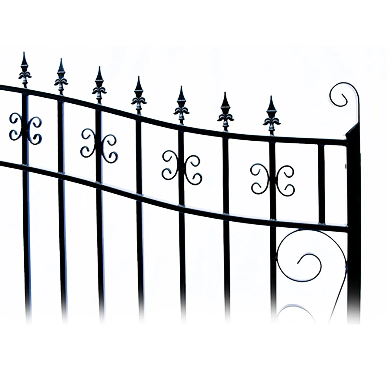 Aleko Steel Dual Swing Driveway Gate - VENICE Style - 16 ft with Pedestrian Gate - 5 ft - Image 3