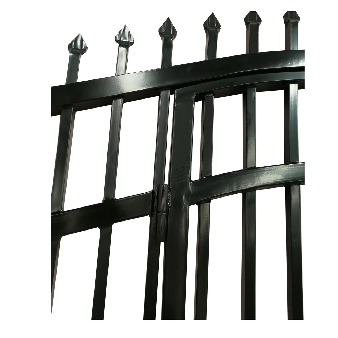Aleko Steel Dual Swing Driveway Gate with Built-In Pedestrian Door - VIENNA Style - 14 x 7 Feet - Image 3