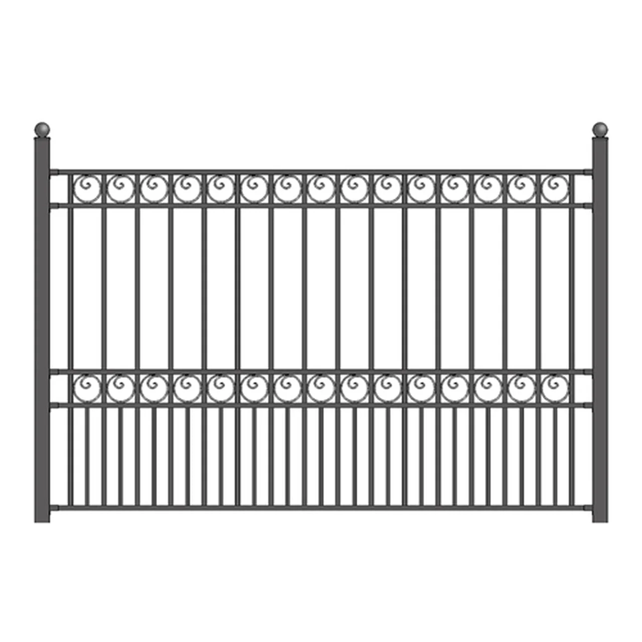 Aleko Steel Fence - PARIS Style - 8 x 5 Ft