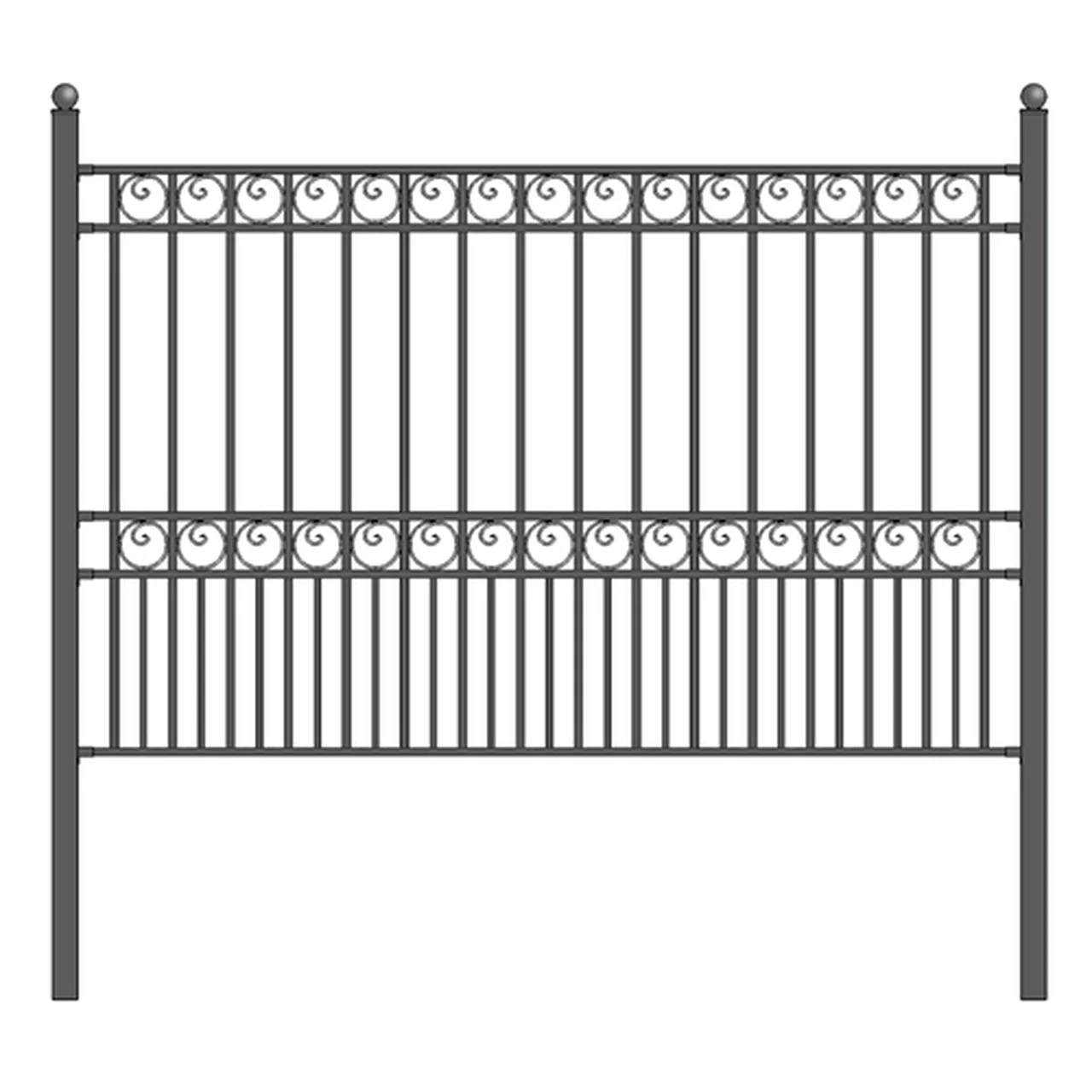 Aleko Steel Fence - PARIS Style - 8 x 5 Ft - Image 3