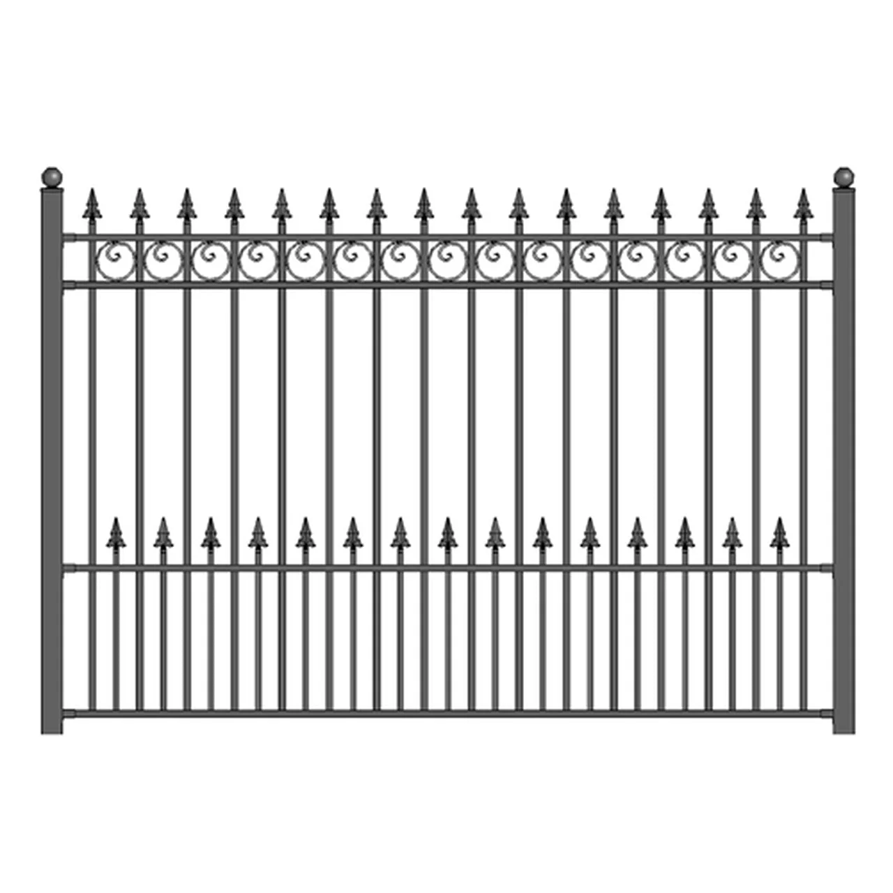 Aleko Steel Fence - PRAGUE Style - 8 x 5 Ft