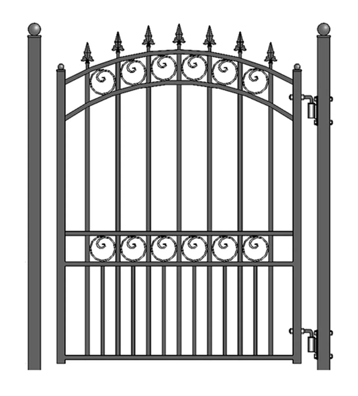 Aleko Steel Pedestrian Gate - LONDON Style - 5 ft