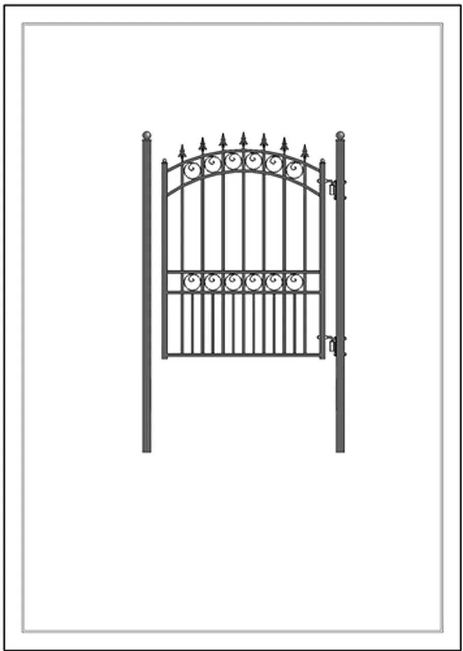 Aleko Steel Pedestrian Gate - LONDON Style - 5 ft - Image 2
