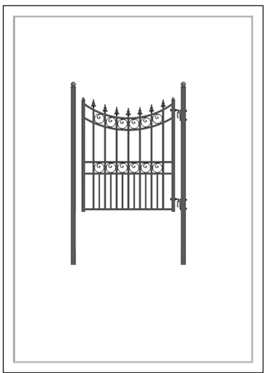 Aleko Steel Pedestrian Gate - MOSCOW Style - 5 ft - Image 2
