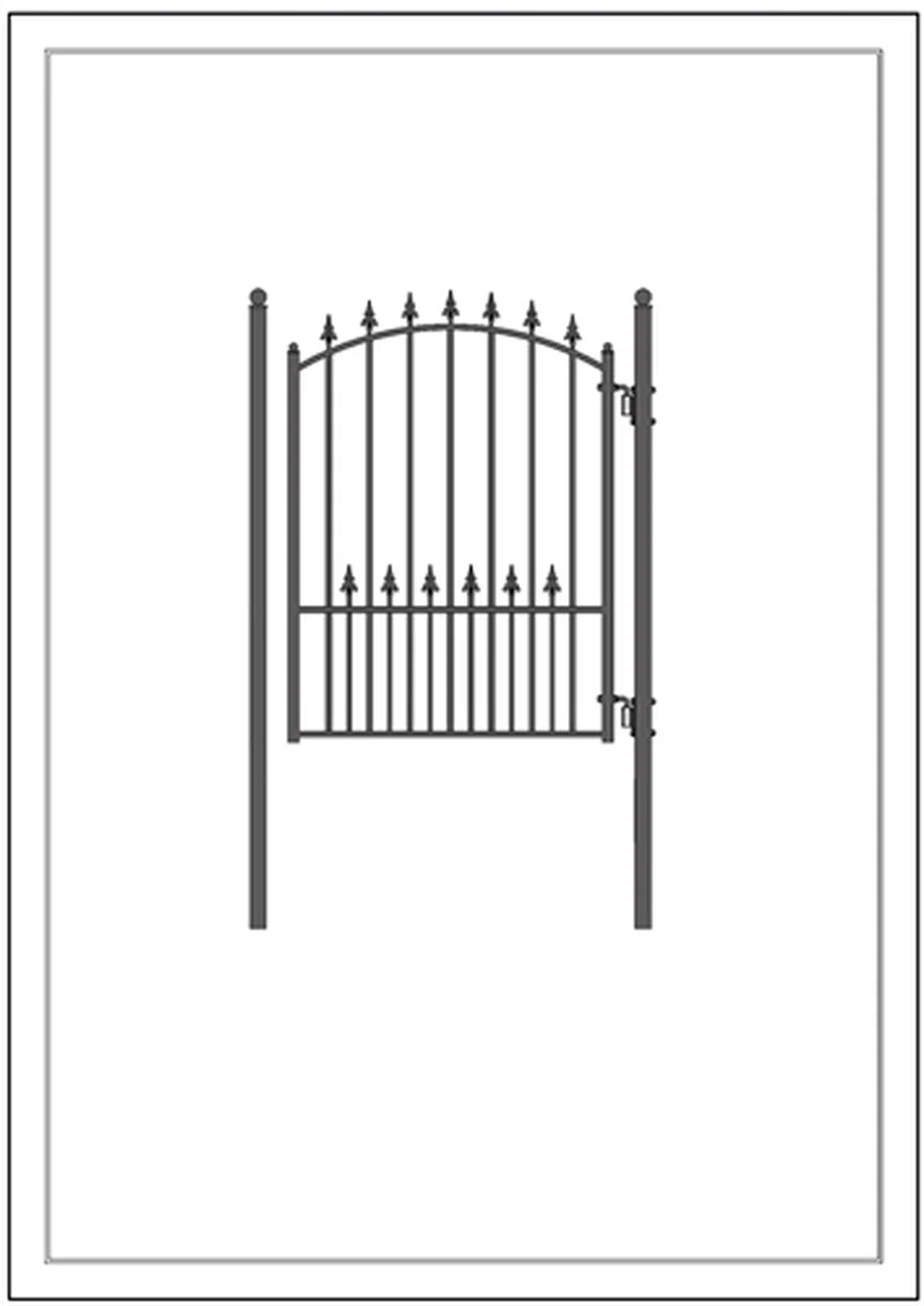 Aleko Steel Pedestrian Gate - MUNICH Style - 5 ft - Image 2