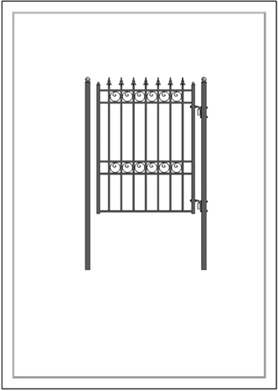 Aleko Steel Pedestrian Gate - OSLO Style - 5 ft - Image 2