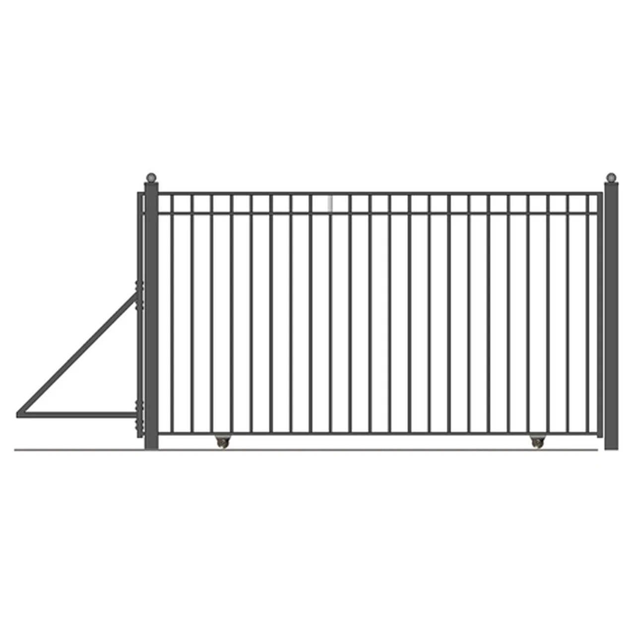 Aleko Steel Sliding Driveway Gate - MADRID Style - 18 x 6 Feet - Image 2
